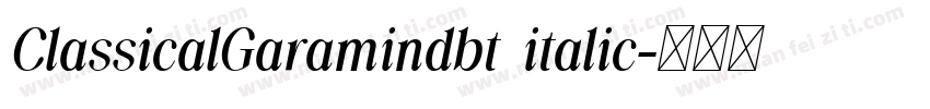 ClassicalGaramindbt italic字体转换